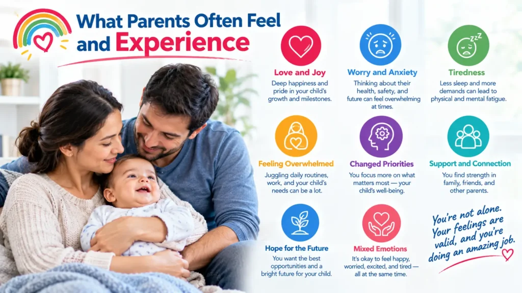 What parents often feel and experience