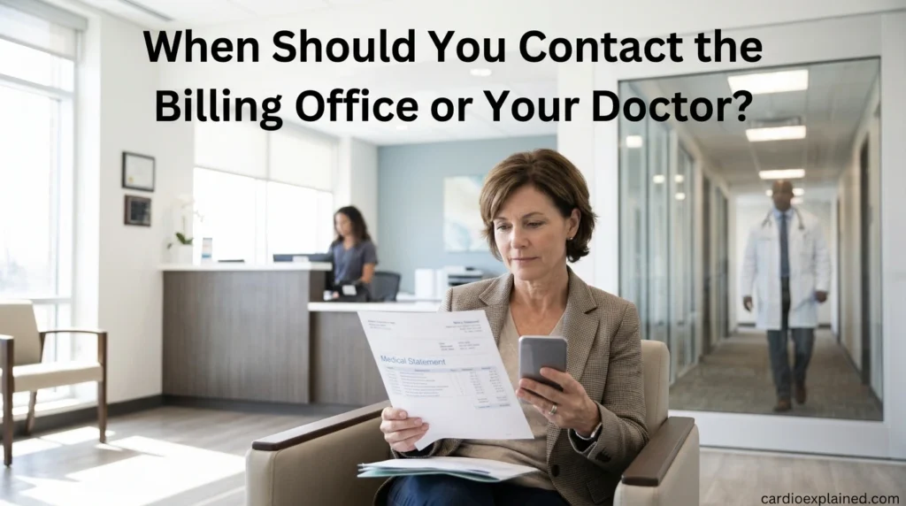 When Should You Contact the Billing Office or Your Doctor?